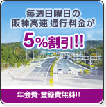 スルーウェイ 阪神高速 日曜日割引サービス
